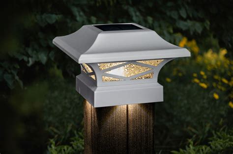 Classy Caps : solar outdoor lighting including solar post caps..